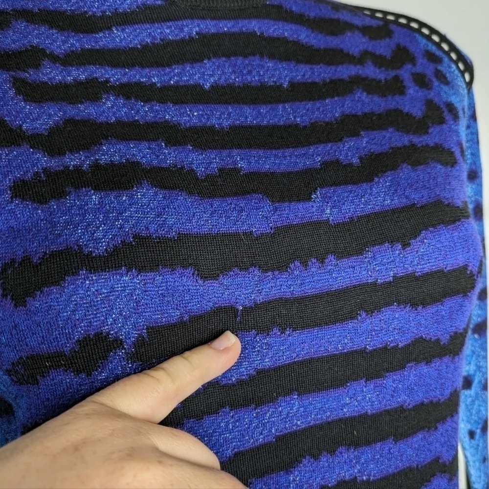 Proenza Schouler Re Edition black blue silk sweater S - Picture 4 of 12